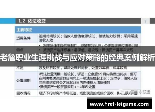 老詹职业生涯挑战与应对策略的经典案例解析 老詹职业生涯挑战与应对策略的经典案例解析